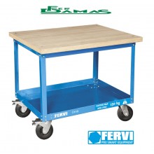 CARRELLO CON PIANO IN LEGNO FERVI ART. C009